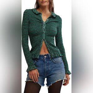 Caught A Feeling Smocked Button-Up Top
Free People